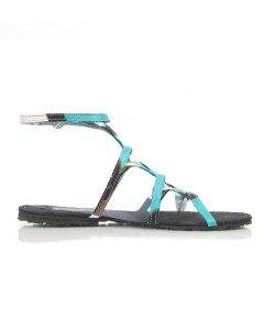 Blue Fair Trade Sandals, the more decorative style of Fair Trade Shoes.